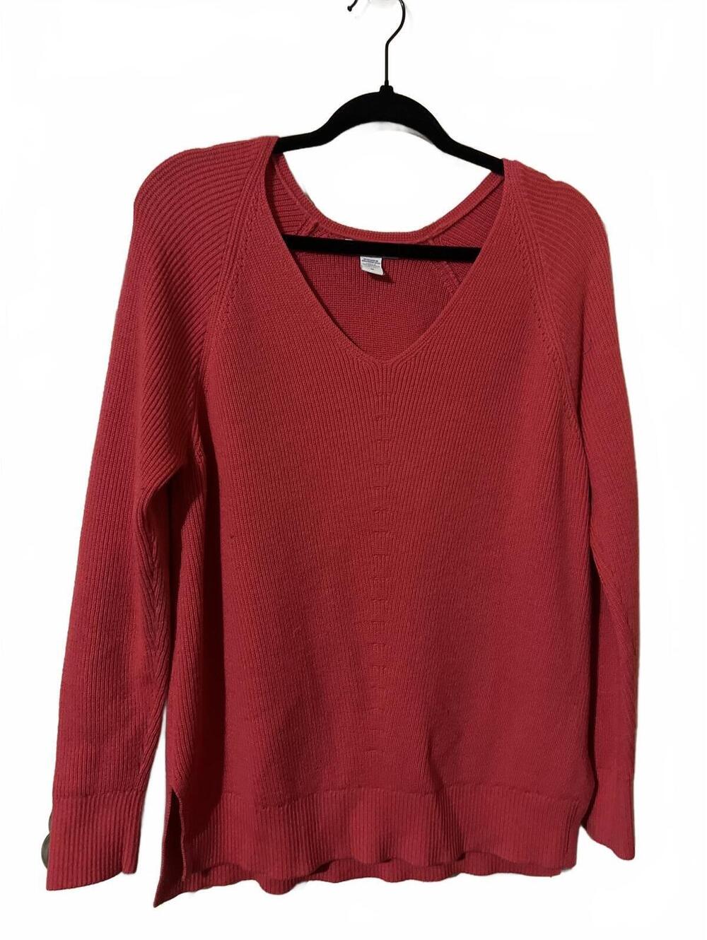 Athleta Women's Coral V-Neck Sweater Size M